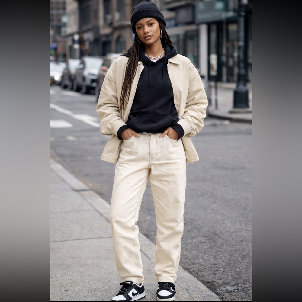 J. Crew Slouchy boyfriend jean in ecru